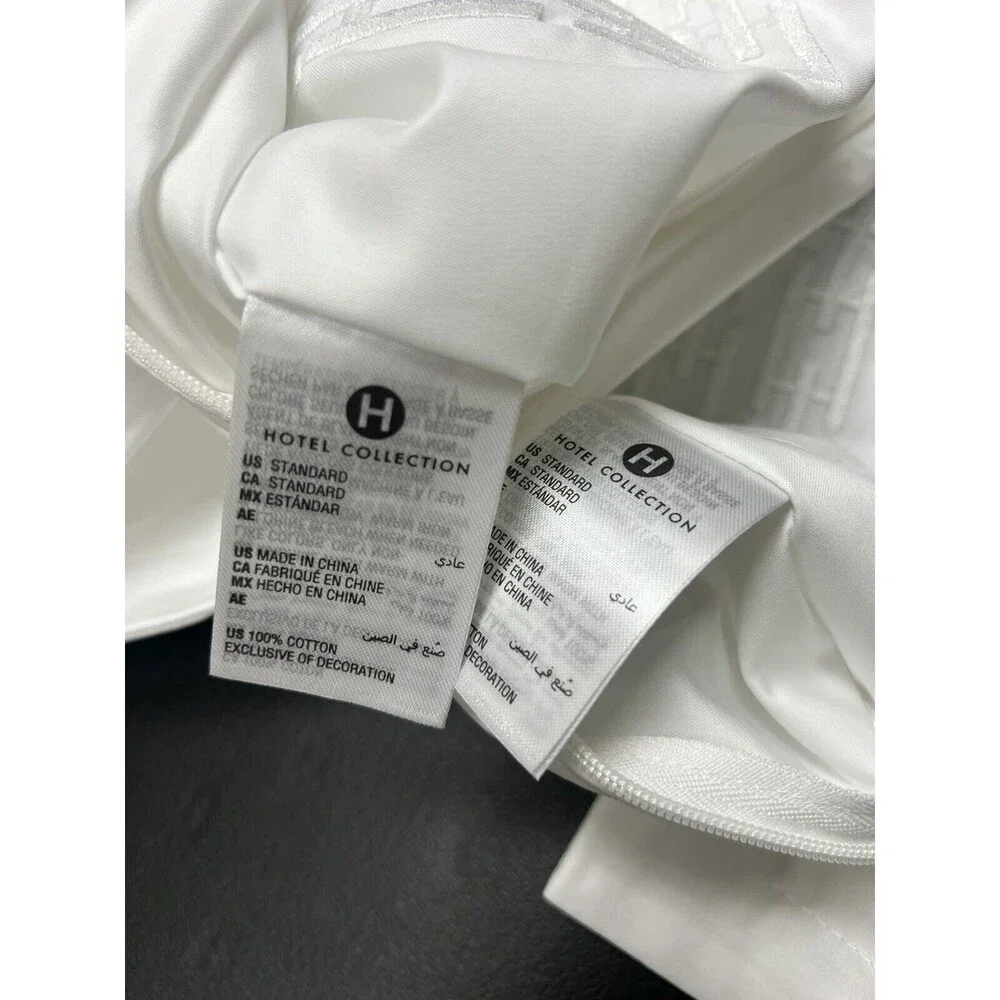 Hotel Collection Chain Link Embroidery Full/Queen 3 Pcs Duvet Cover Set White